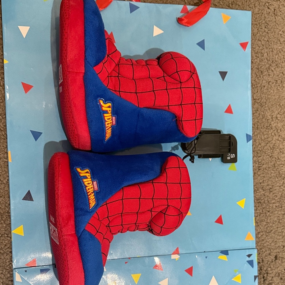 Spider-Man Red and Blue Slippers